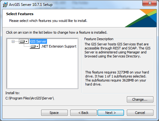 Select features for installation